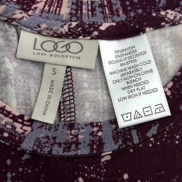 LOGO by Lori Goldstein Womens Top Pullover Long Sleeve Rayon Stretch Size S - Picture 9 of 10